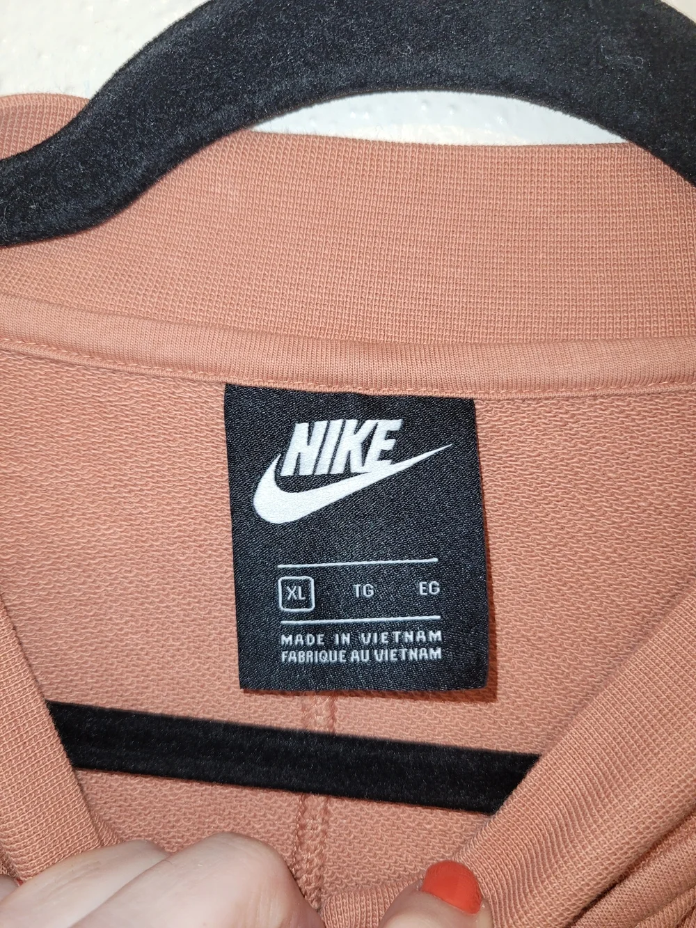Nike Women's Blush Orange Pearl Femme French Terry Cardigan Size XL